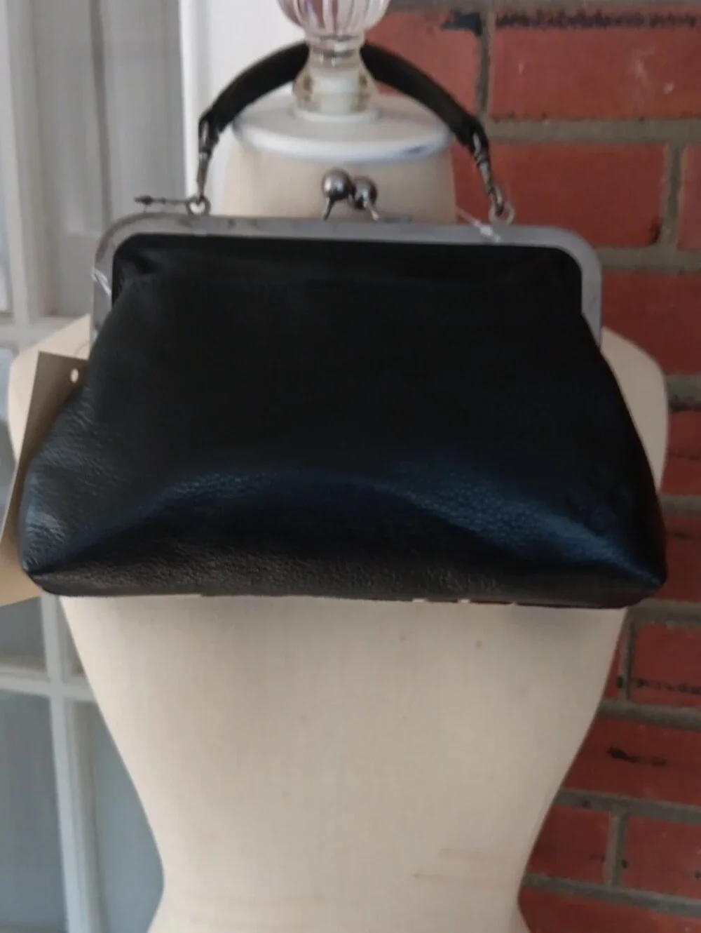 Patrricia Nash Vione Cavalino Cowhide Leather Frame Bag Kisslock Purse NWT